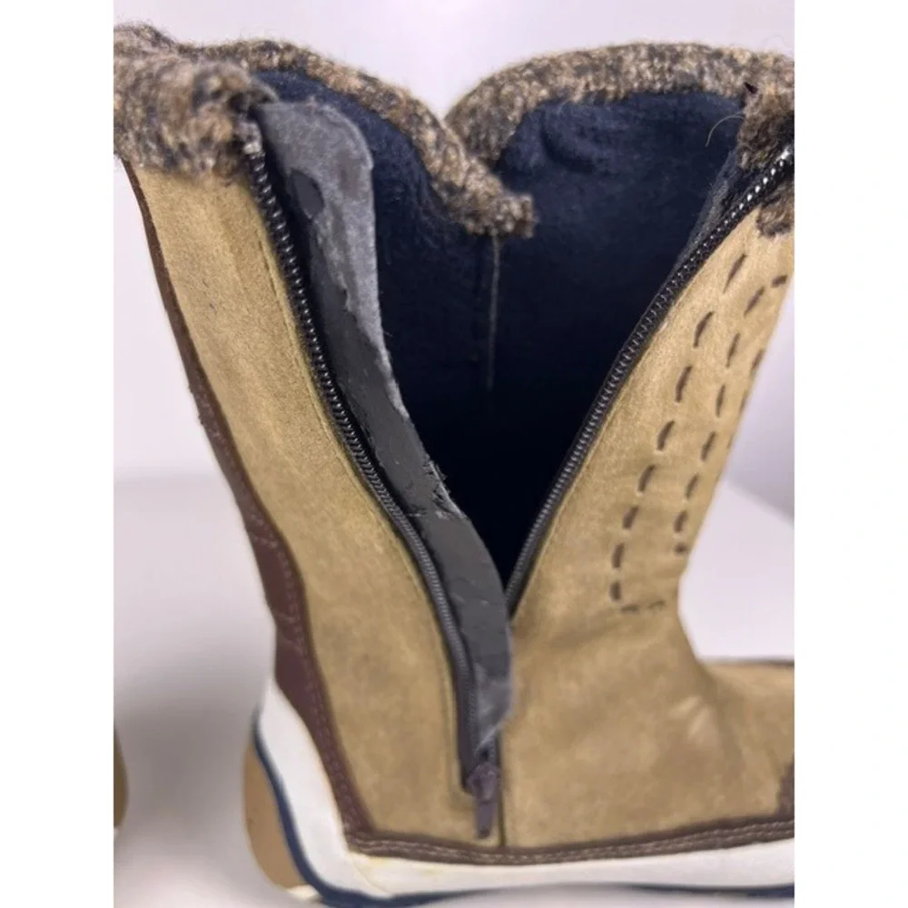 Merrell Puffin High Tan Suede Insulated Winter Boots Primaloft Womens 8 READ
